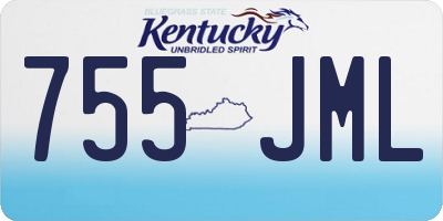 KY license plate 755JML
