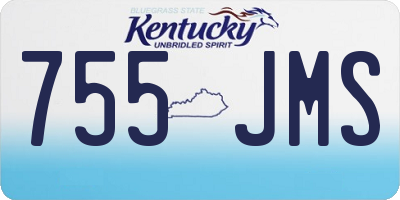 KY license plate 755JMS