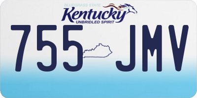 KY license plate 755JMV