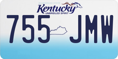 KY license plate 755JMW