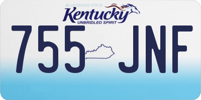 KY license plate 755JNF