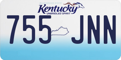 KY license plate 755JNN