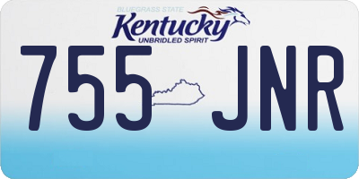 KY license plate 755JNR