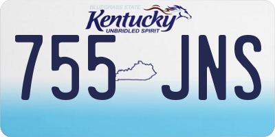 KY license plate 755JNS