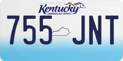 KY license plate 755JNT