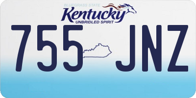 KY license plate 755JNZ