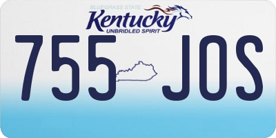 KY license plate 755JOS