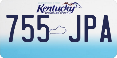 KY license plate 755JPA