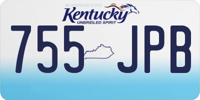 KY license plate 755JPB