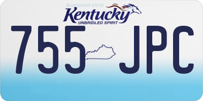 KY license plate 755JPC
