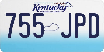 KY license plate 755JPD