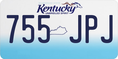 KY license plate 755JPJ