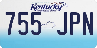 KY license plate 755JPN