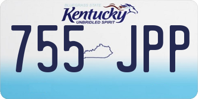 KY license plate 755JPP