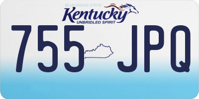 KY license plate 755JPQ