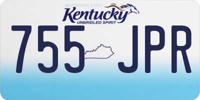 KY license plate 755JPR