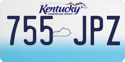 KY license plate 755JPZ