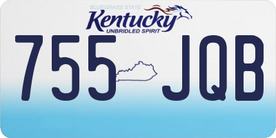 KY license plate 755JQB