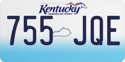 KY license plate 755JQE