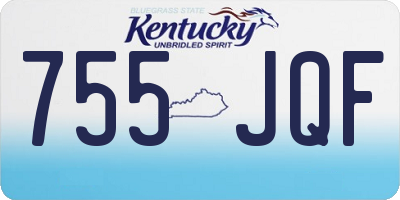KY license plate 755JQF