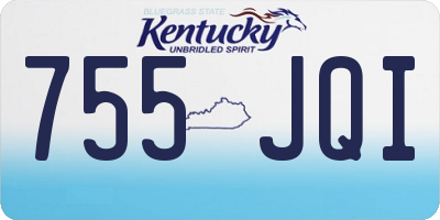 KY license plate 755JQI
