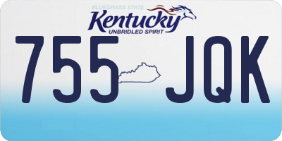 KY license plate 755JQK