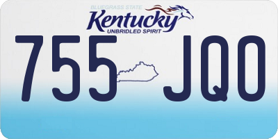 KY license plate 755JQO