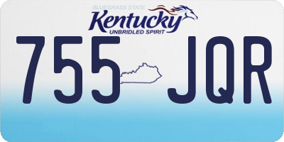 KY license plate 755JQR