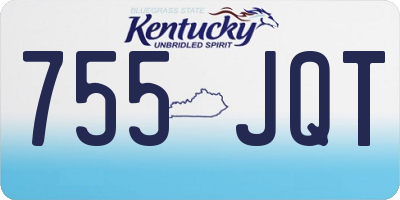 KY license plate 755JQT