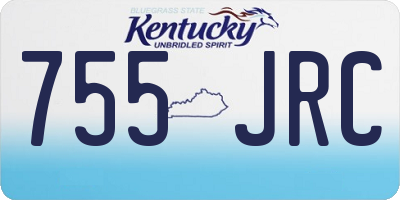 KY license plate 755JRC