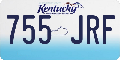 KY license plate 755JRF