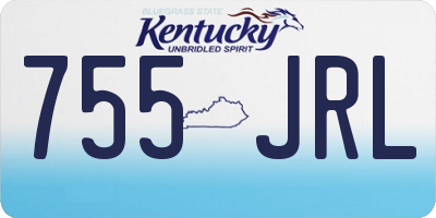 KY license plate 755JRL