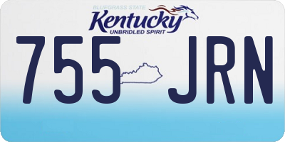 KY license plate 755JRN