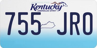 KY license plate 755JRO