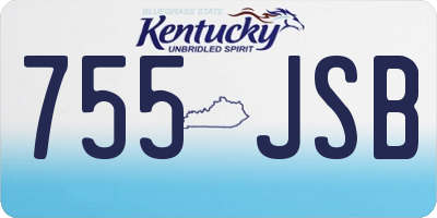 KY license plate 755JSB