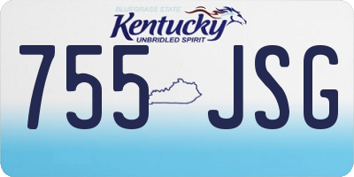KY license plate 755JSG
