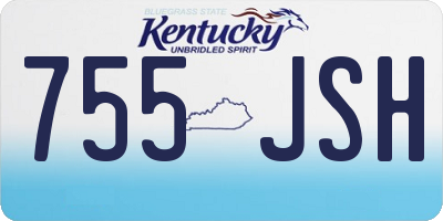 KY license plate 755JSH