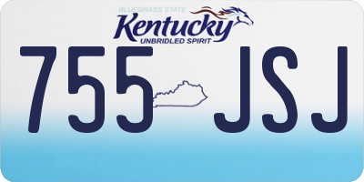KY license plate 755JSJ