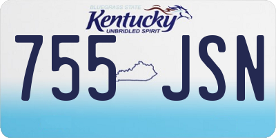 KY license plate 755JSN