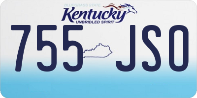 KY license plate 755JSO