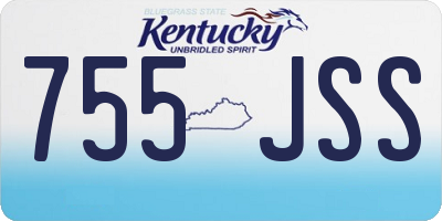 KY license plate 755JSS