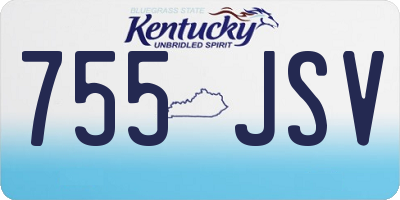 KY license plate 755JSV