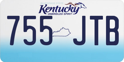 KY license plate 755JTB