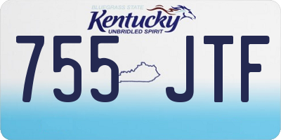 KY license plate 755JTF