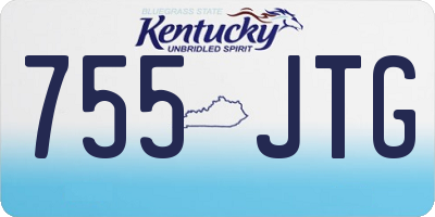 KY license plate 755JTG