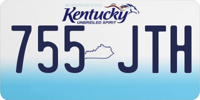 KY license plate 755JTH