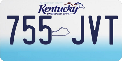 KY license plate 755JVT