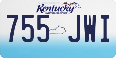 KY license plate 755JWI