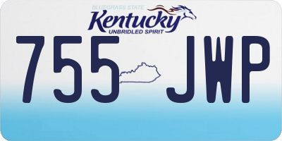 KY license plate 755JWP