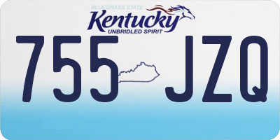 KY license plate 755JZQ
